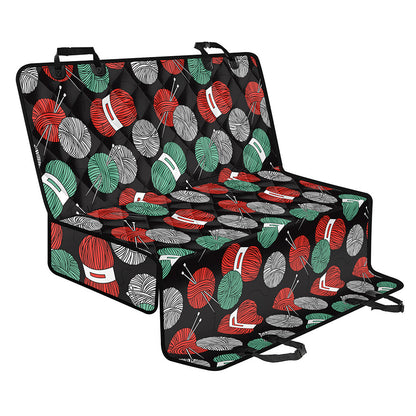 Crochet Yarn Pattern Print Pet Car Back Seat Cover
