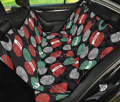 Crochet Yarn Pattern Print Pet Car Back Seat Cover