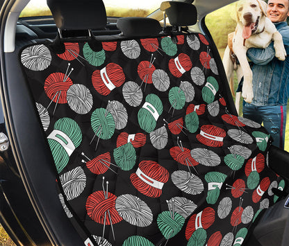 Crochet Yarn Pattern Print Pet Car Back Seat Cover