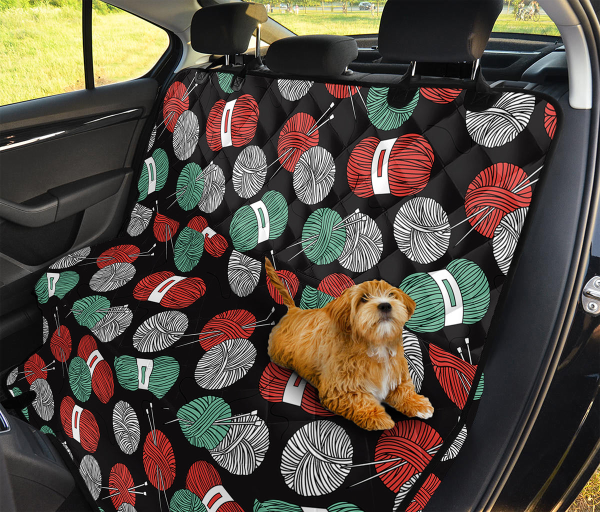 Crochet Yarn Pattern Print Pet Car Back Seat Cover