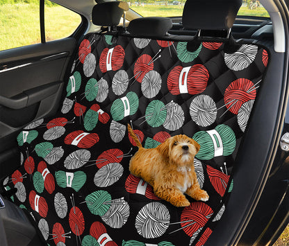 Crochet Yarn Pattern Print Pet Car Back Seat Cover