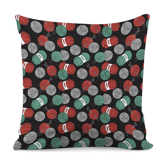 Crochet Yarn Pattern Print Pillow Cover