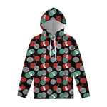 Crochet Yarn Pattern Print Pullover Hoodie