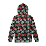 Crochet Yarn Pattern Print Pullover Hoodie