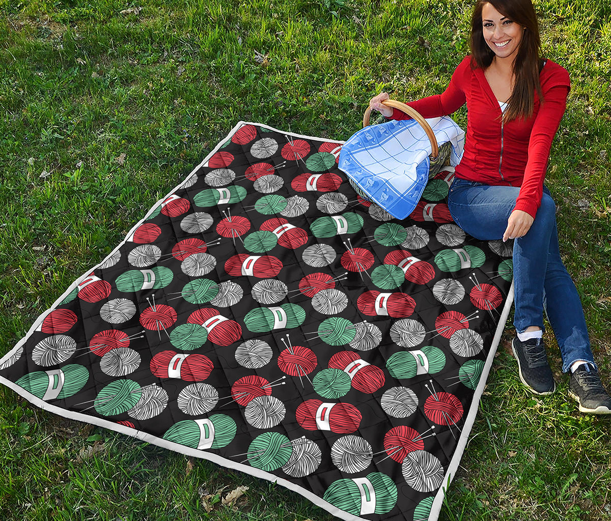Crochet Yarn Pattern Print Quilt