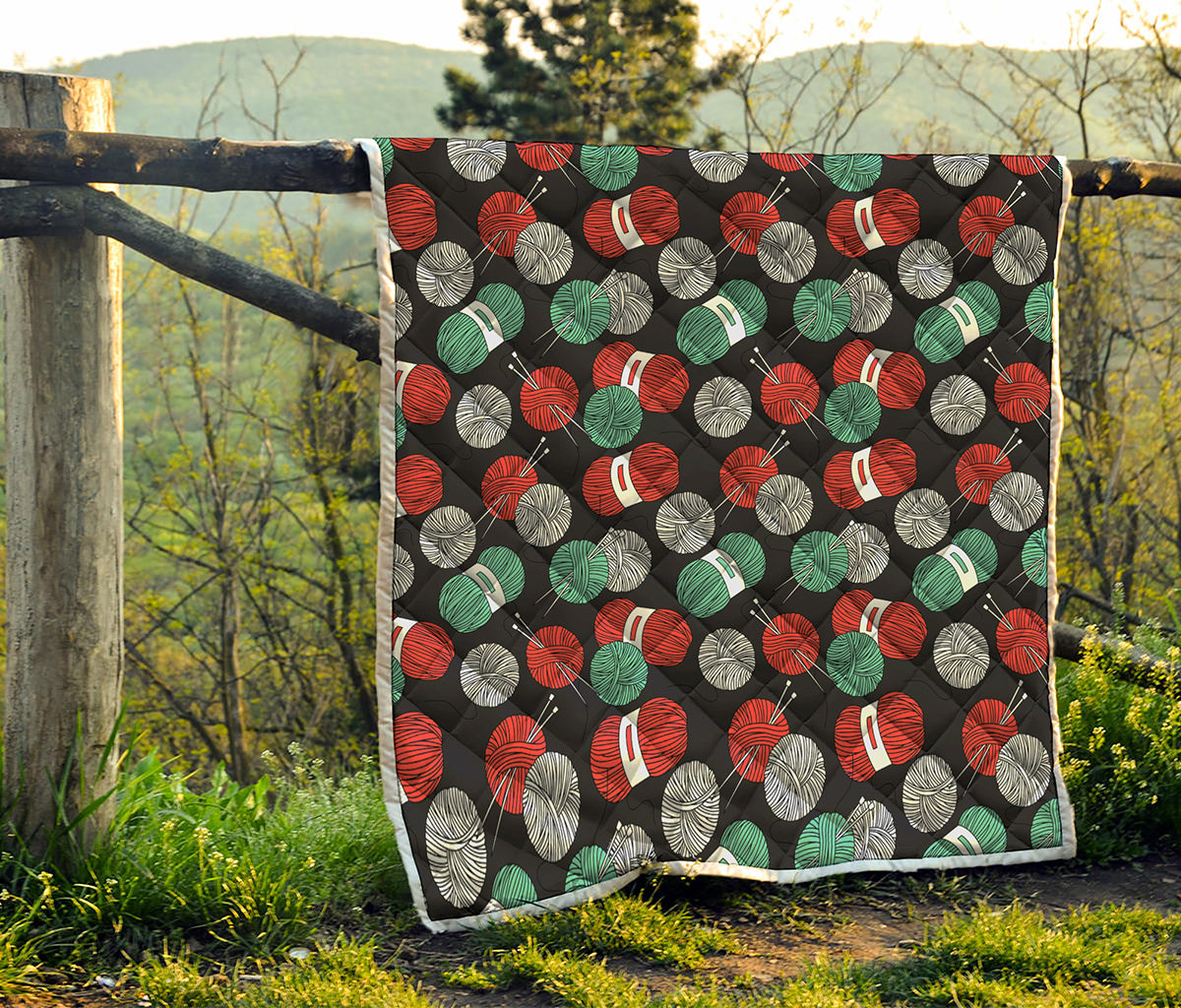 Crochet Yarn Pattern Print Quilt