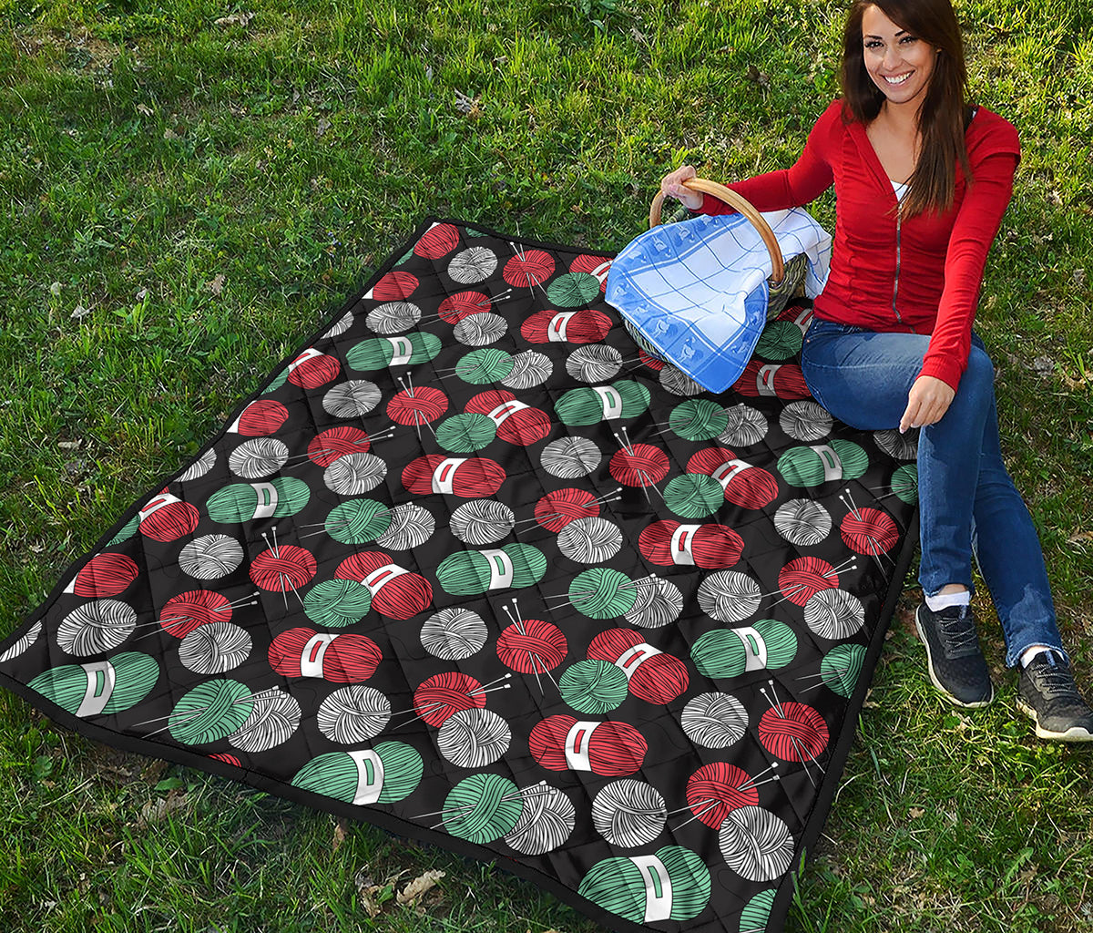 Crochet Yarn Pattern Print Quilt