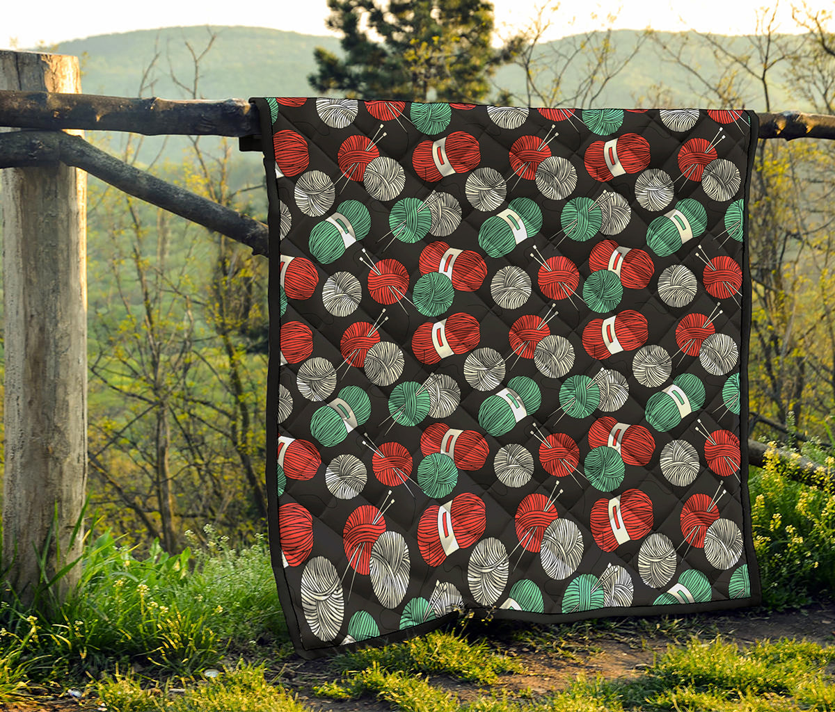 Crochet Yarn Pattern Print Quilt