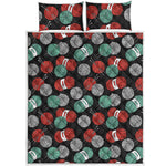 Crochet Yarn Pattern Print Quilt Bed Set
