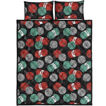 Crochet Yarn Pattern Print Quilt Bed Set