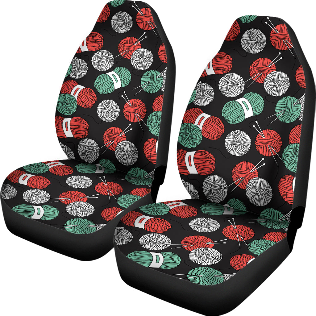 Crochet Yarn Pattern Print Universal Fit Car Seat Covers