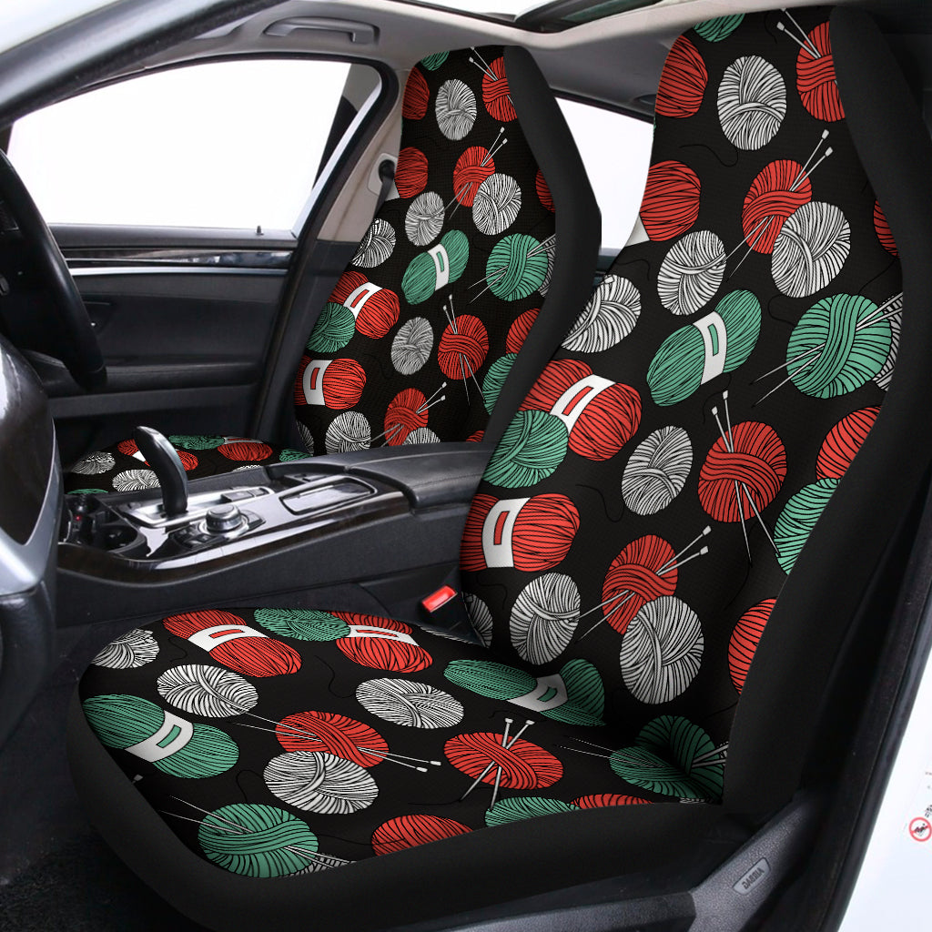 Crochet Yarn Pattern Print Universal Fit Car Seat Covers