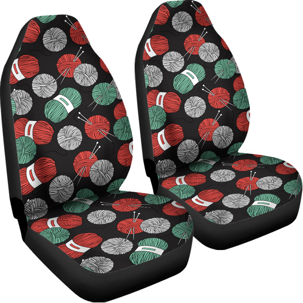 Crochet Yarn Pattern Print Universal Fit Car Seat Covers