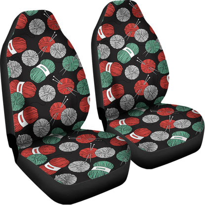Crochet Yarn Pattern Print Universal Fit Car Seat Covers