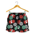 Crochet Yarn Pattern Print Women's Shorts