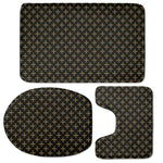 Cross Orthodox Pattern Print 3 Piece Bath Mat Set