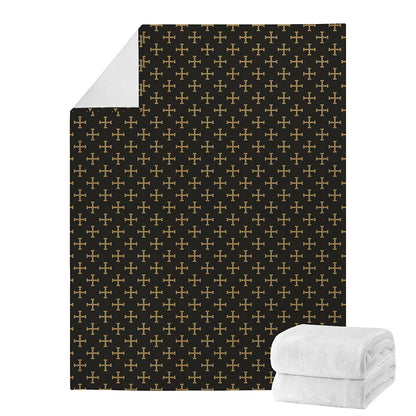 Cross Orthodox Pattern Print Blanket