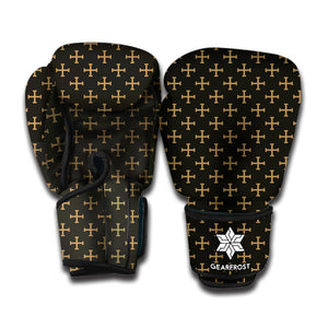 Cross Orthodox Pattern Print Boxing Gloves