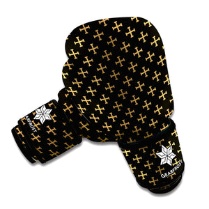 Cross Orthodox Pattern Print Boxing Gloves