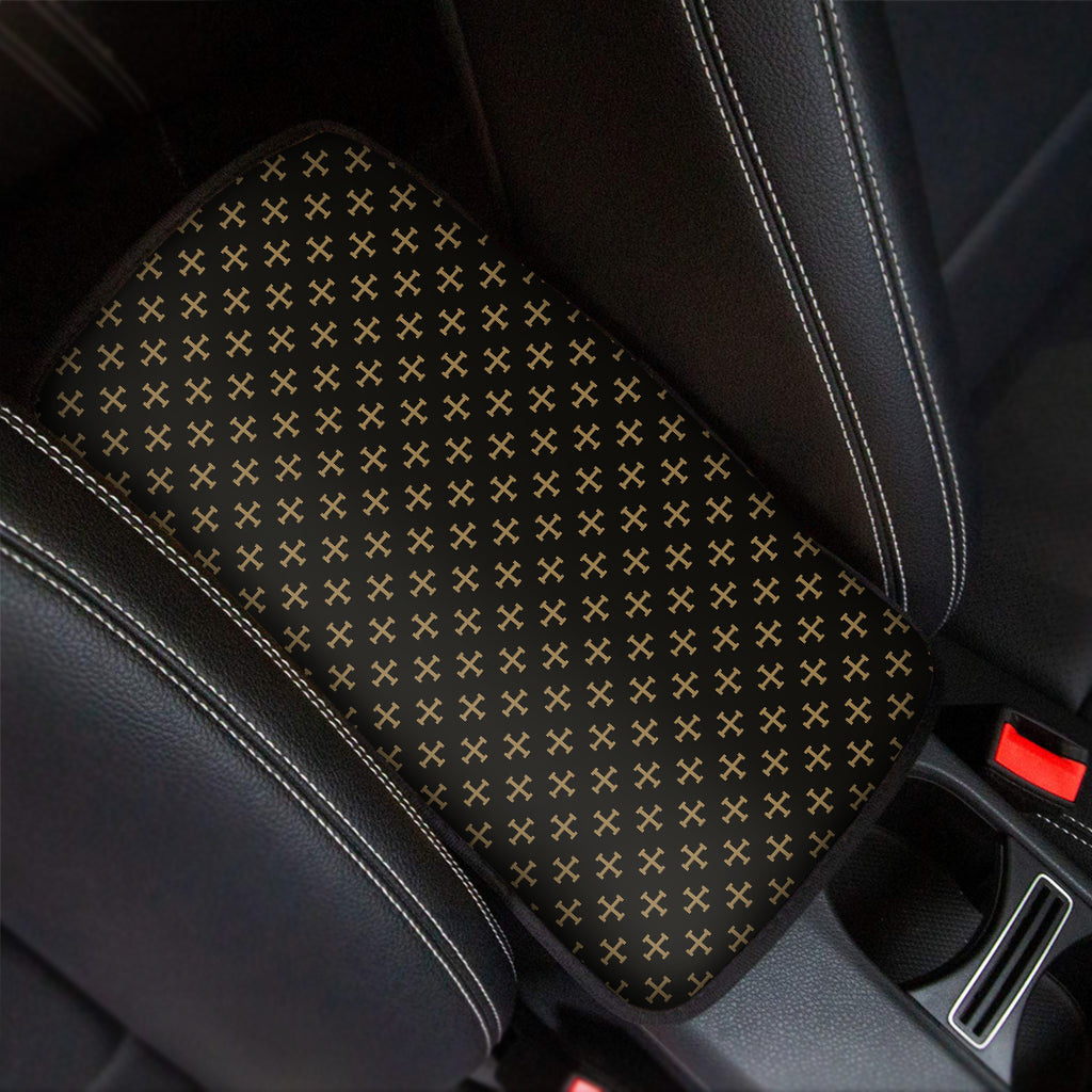 Cross Orthodox Pattern Print Car Center Console Cover