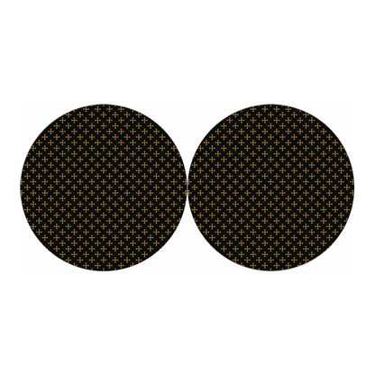 Cross Orthodox Pattern Print Car Coasters