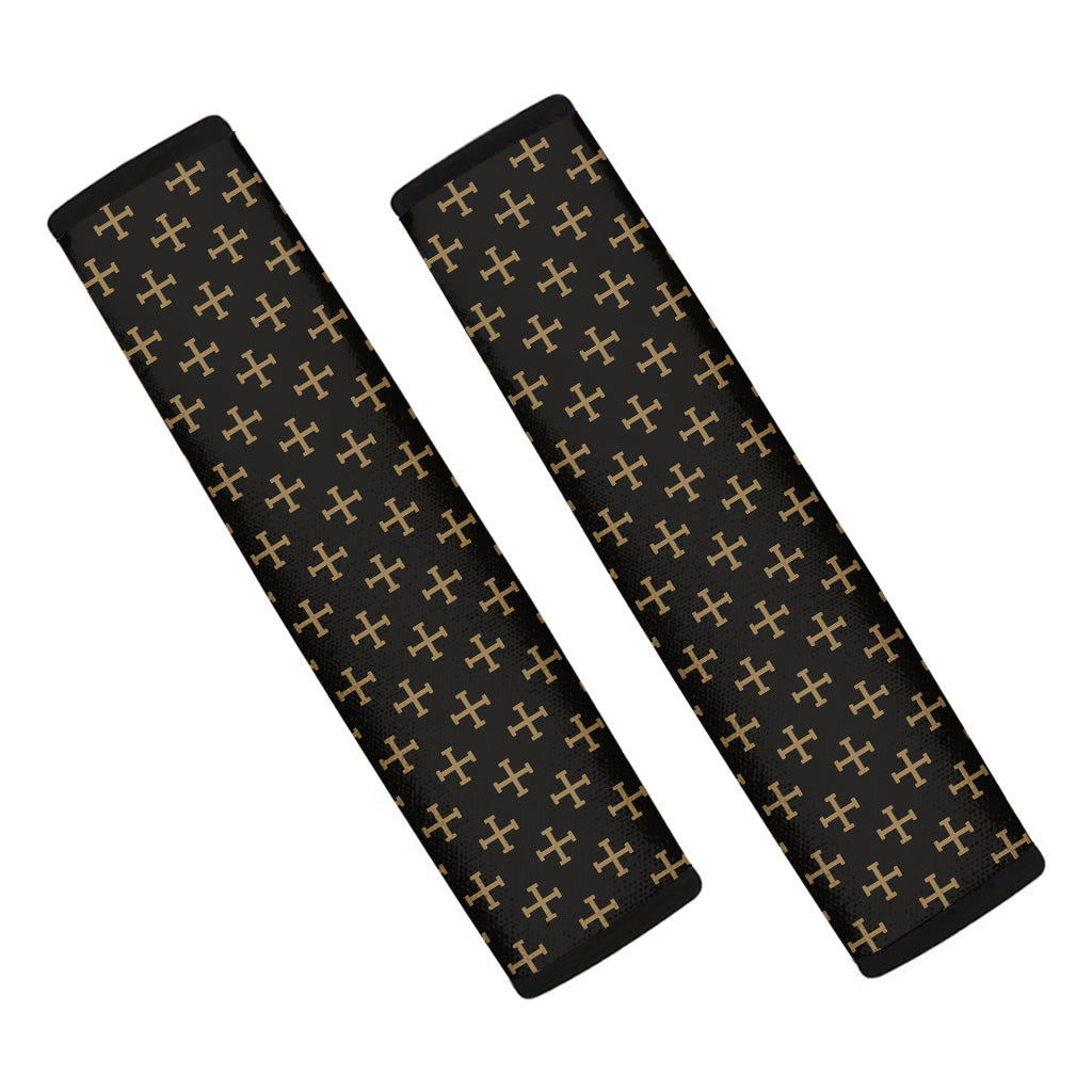 Cross Orthodox Pattern Print Car Seat Belt Covers