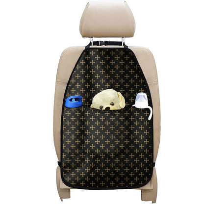 Cross Orthodox Pattern Print Car Seat Organizers