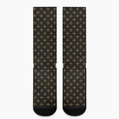 Cross Orthodox Pattern Print Crew Socks