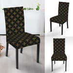 Cross Orthodox Pattern Print Dining Chair Slipcover