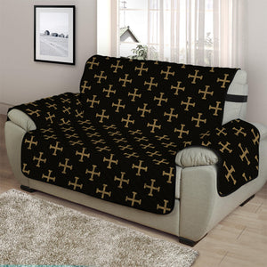 Cross Orthodox Pattern Print Half Sofa Protector