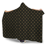 Cross Orthodox Pattern Print Hooded Blanket