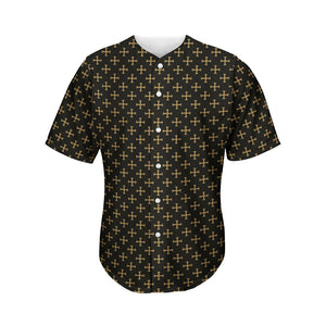 Cross Orthodox Pattern Print Men's Baseball Jersey