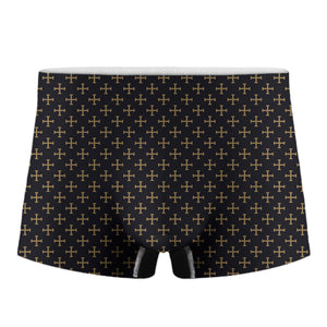 Cross Orthodox Pattern Print Men's Boxer Briefs