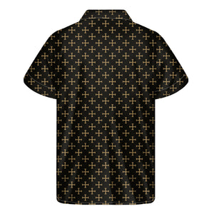 Cross Orthodox Pattern Print Men's Short Sleeve Shirt