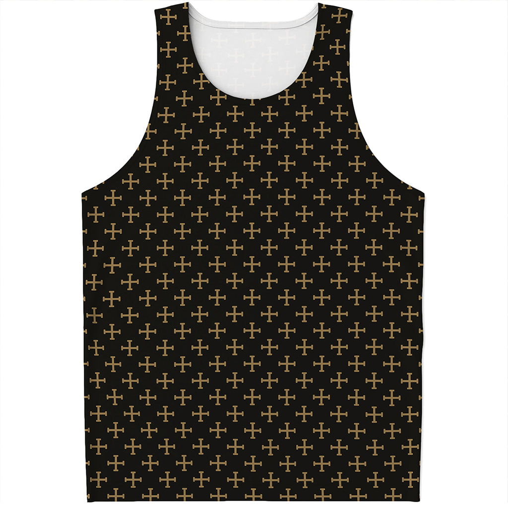 Cross Orthodox Pattern Print Men's Tank Top