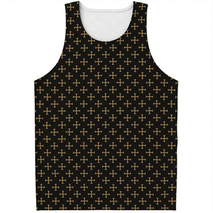 Cross Orthodox Pattern Print Men's Tank Top