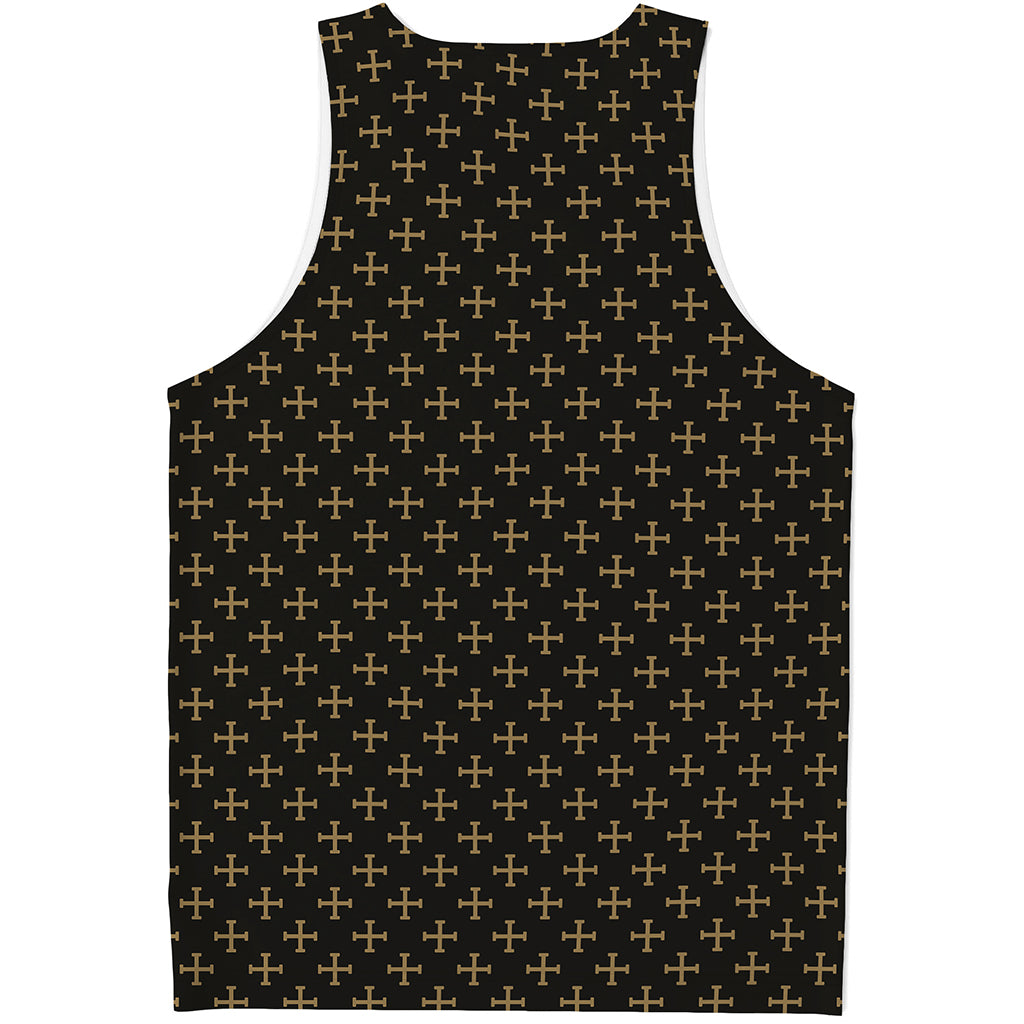 Cross Orthodox Pattern Print Men's Tank Top