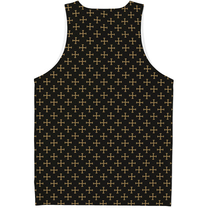 Cross Orthodox Pattern Print Men's Tank Top