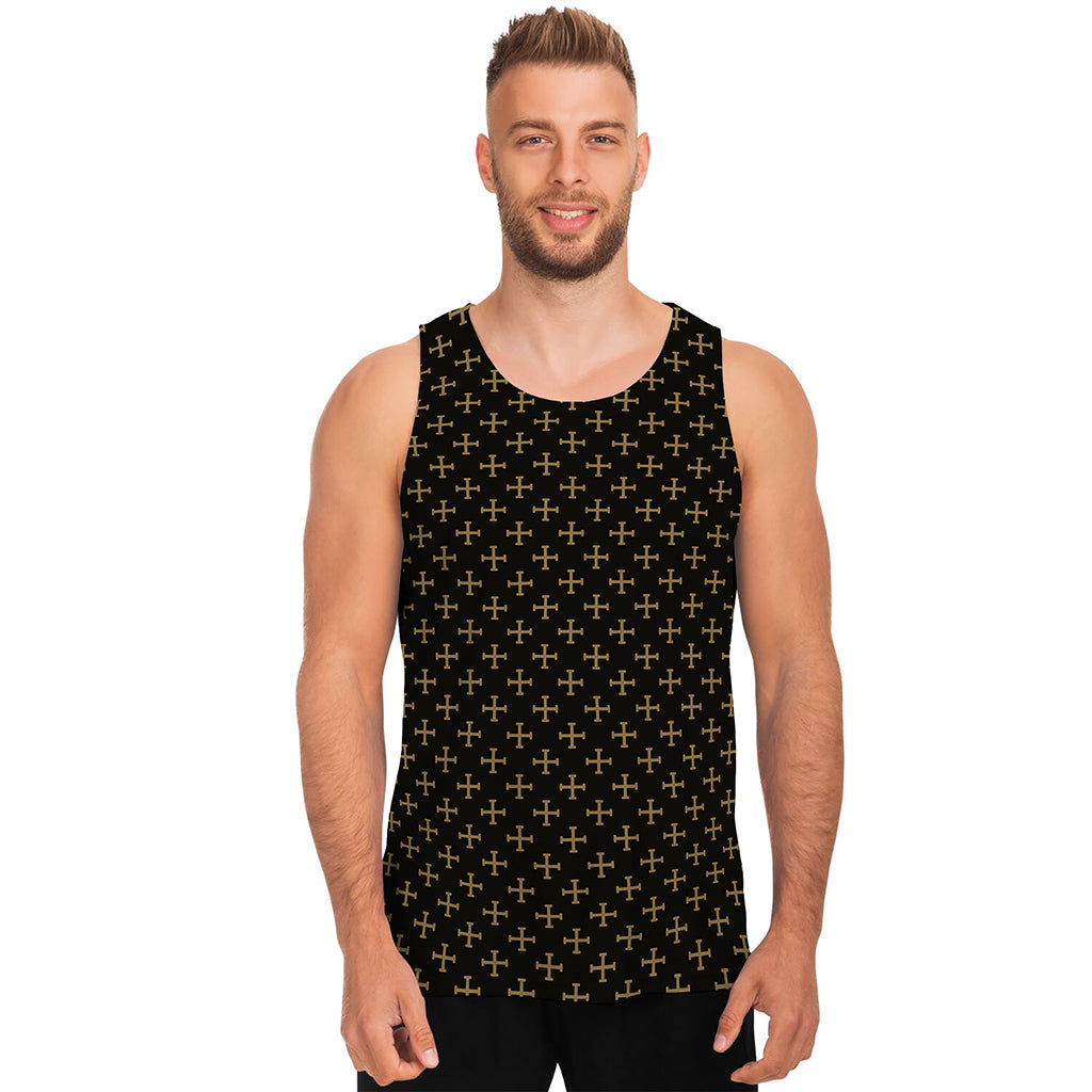 Cross Orthodox Pattern Print Men's Tank Top