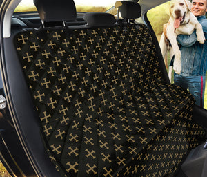 Cross Orthodox Pattern Print Pet Car Back Seat Cover