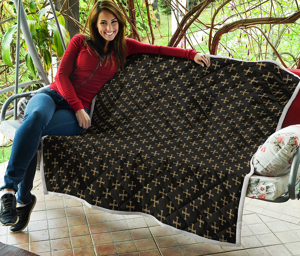 Cross Orthodox Pattern Print Quilt