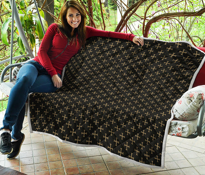 Cross Orthodox Pattern Print Quilt
