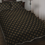 Cross Orthodox Pattern Print Quilt Bed Set