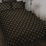 Cross Orthodox Pattern Print Quilt Bed Set