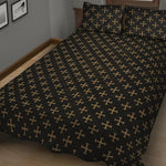 Cross Orthodox Pattern Print Quilt Bed Set