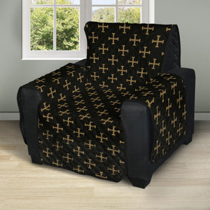 Cross Orthodox Pattern Print Recliner Protector