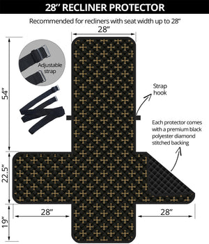 Cross Orthodox Pattern Print Recliner Protector