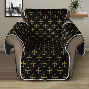 Cross Orthodox Pattern Print Recliner Protector