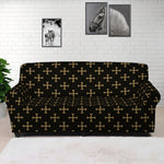 Cross Orthodox Pattern Print Sofa Cover
