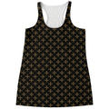 Cross Orthodox Pattern Print Women's Racerback Tank Top